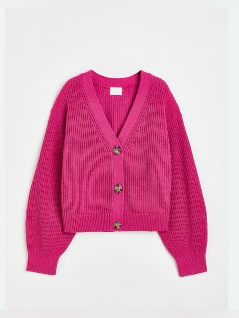 H&M Women's Pink Sweater Buttoned Down Cardigan
